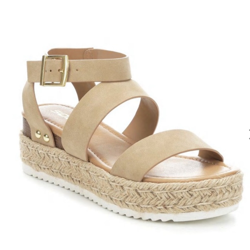 Bryce Tan-Strap Platform Sandals